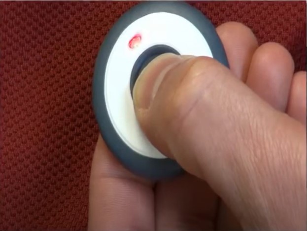 Panic button being pressed